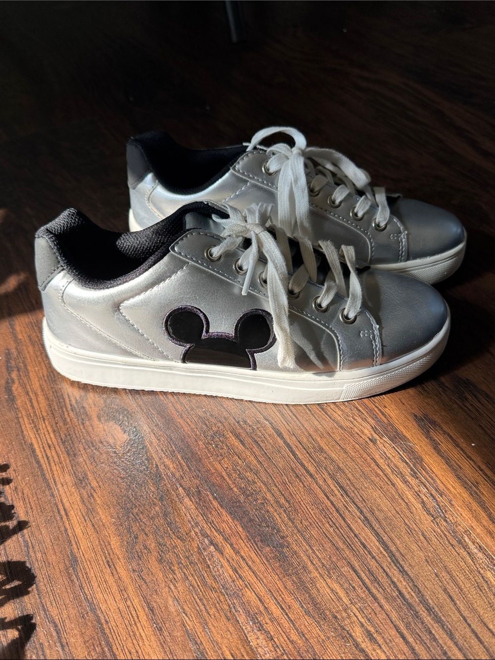 Disney Silver Sneakers with Black Accents - Picture 4 of 9